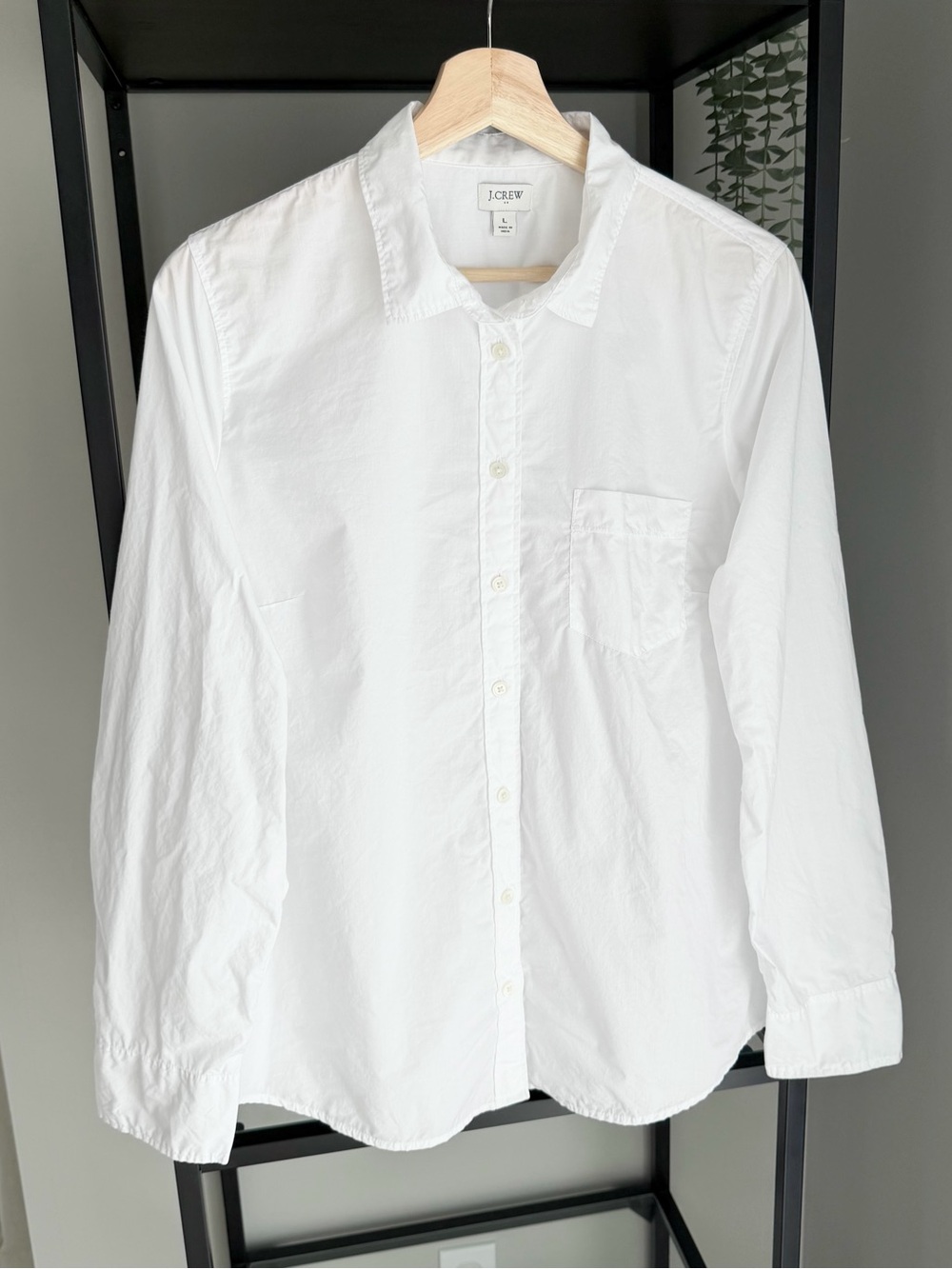 J. Crew Button Up Cotton Poplin Shirt in Signature Fit